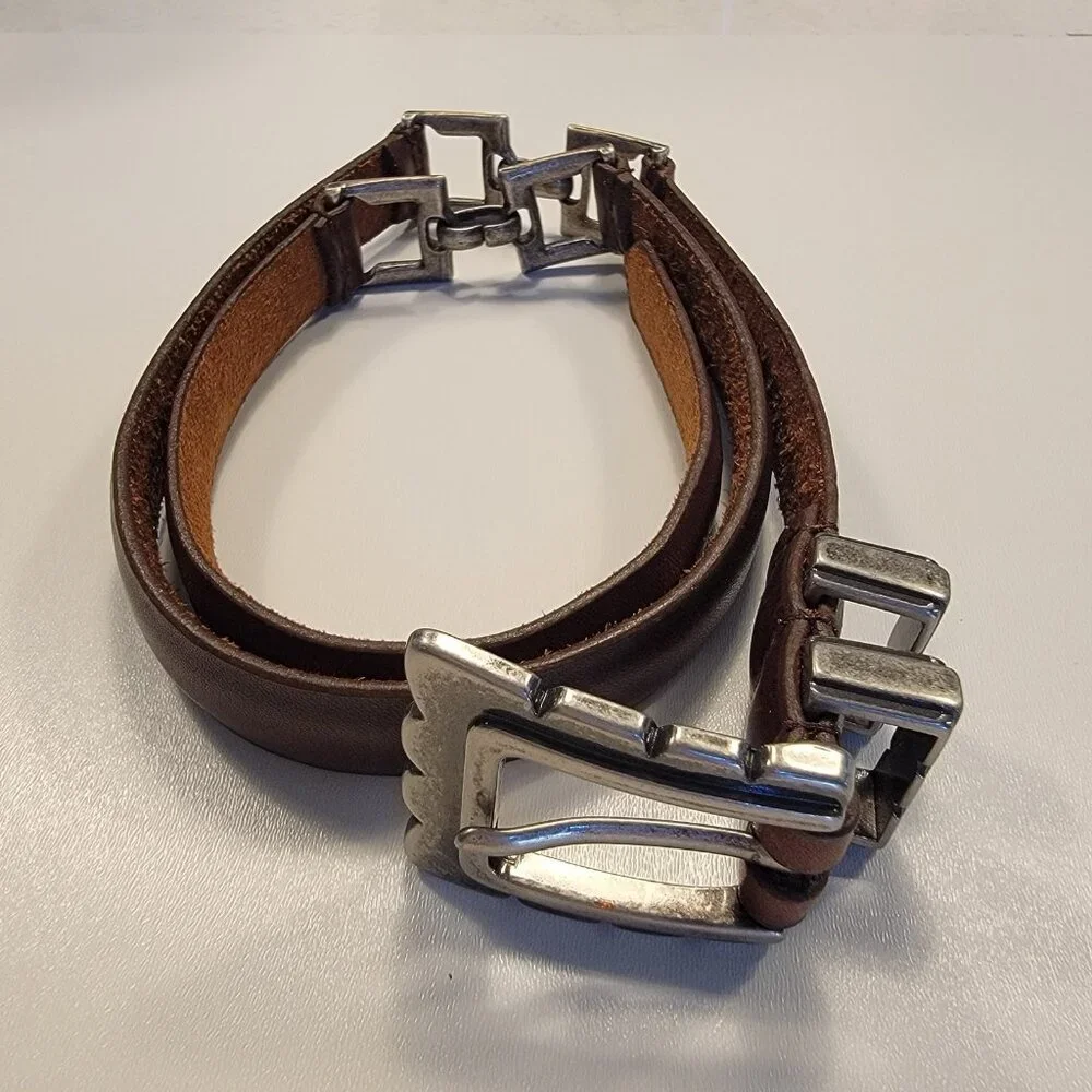 Vintage Ritz‎ Belt Women Size M Leather Buckle Skinny Accessory Collection